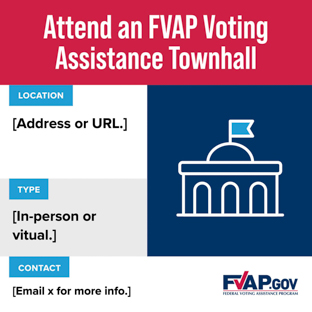 Editable FVAP Townhall social media graphic